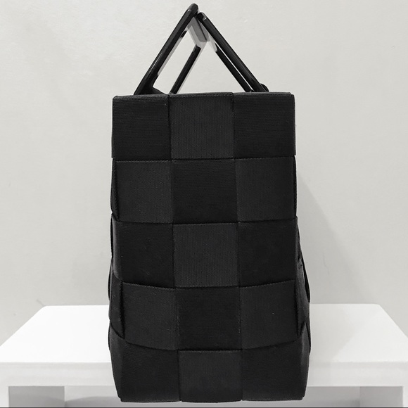 Salvatore Ferragamo Black Intrecciato Woven Tote - Picture 4 of 13